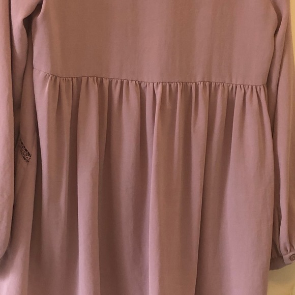 Boho Top Peplum Square Neck Mauve Size S - Picture 6 of 10